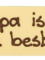 Teddy en Coco chocolade Papa is de beste! - chocoladereepje met tekst