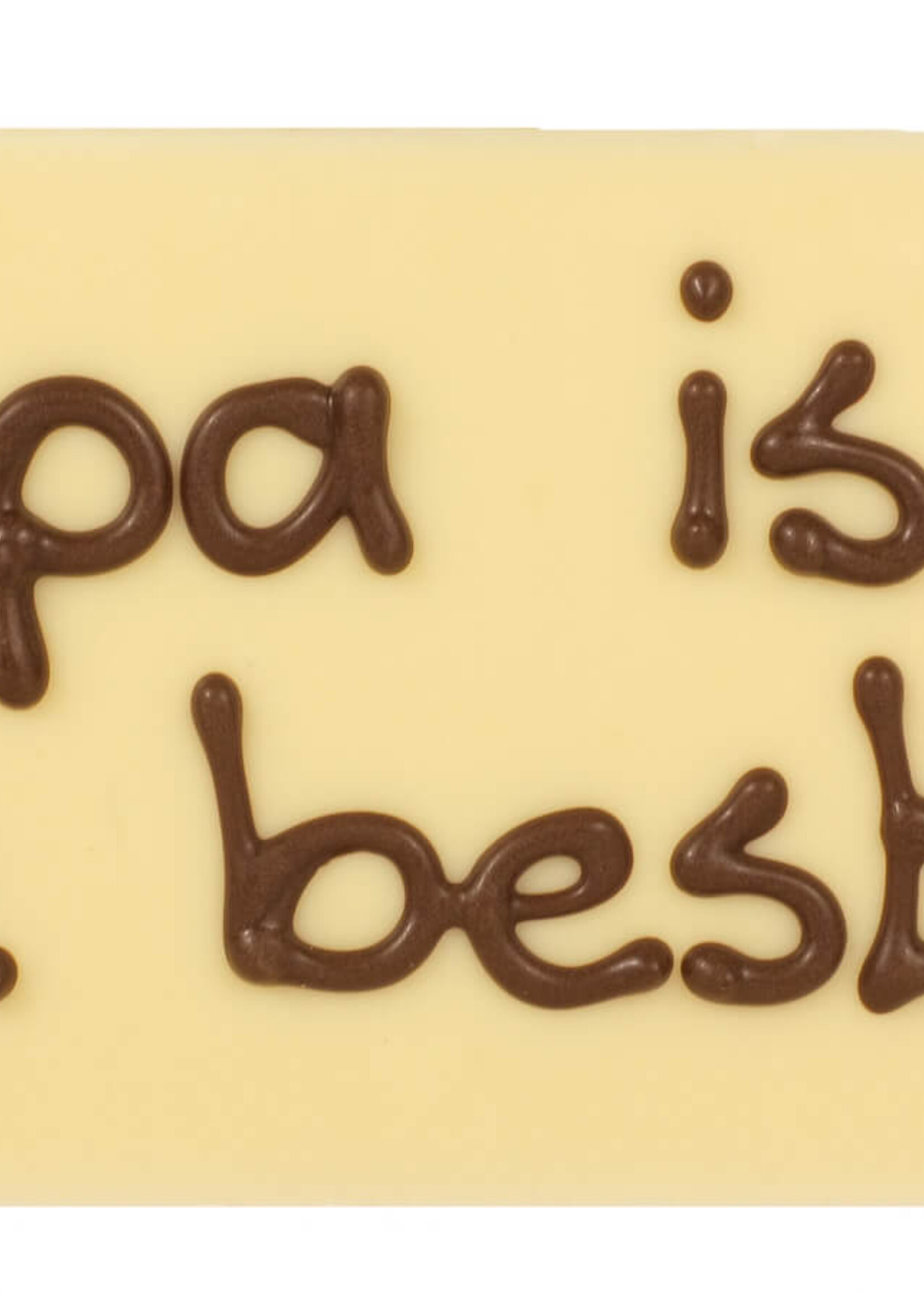 Teddy en Coco chocolade Papa is de beste! - chocoladereepje met tekst