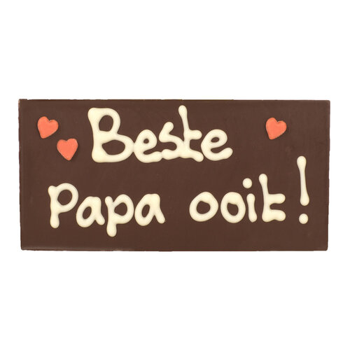 Teddy en Coco chocolade Beste papa ooit! - chocoladereepje met tekst