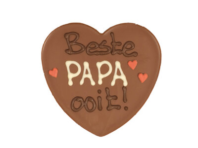 Teddy en Coco chocolade Chocoladehart in hartendoos - Beste papa ooit!