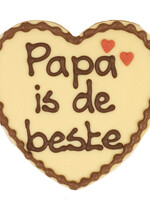 Teddy en Coco chocolade Chocoladehart in hartendoos - Papa is de beste