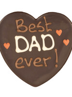 Teddy en Coco chocolade Chocoladehart in hartendoos - Best dad ever!