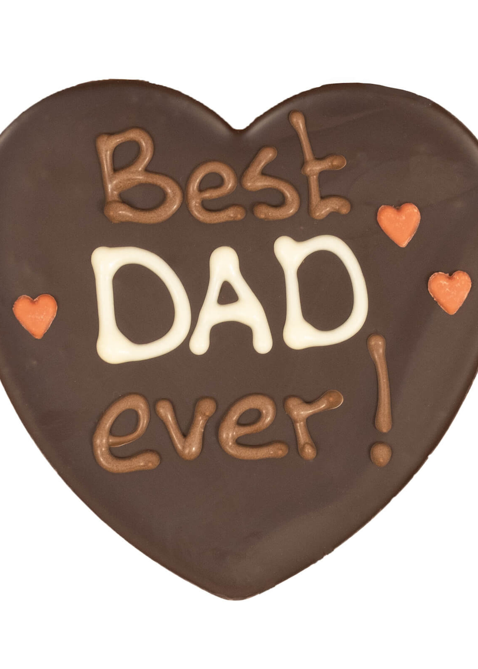 Teddy en Coco chocolade Chocoladehart in hartendoos - Best dad ever!