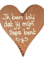 Teddy en Coco chocolade Ik ben blij dat jij mijn papa bent - Chocoladehart XL