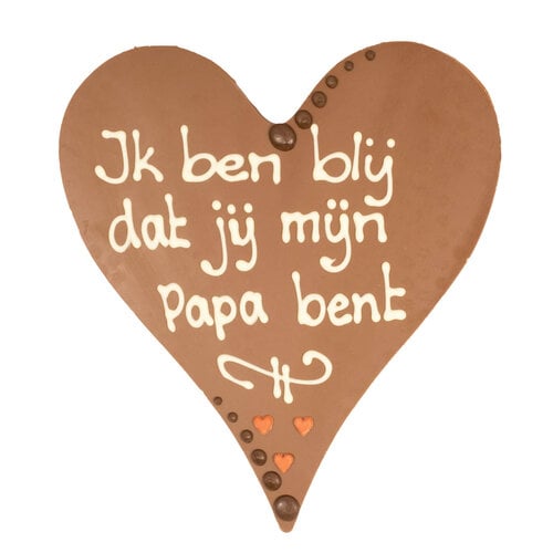 Bonvanie chocolade Ik ben blij dat jij mijn papa bent - Chocoladehart XL