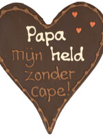 Teddy en Coco chocolade Papa mijn held zonder cape! - Chocoladehart XL