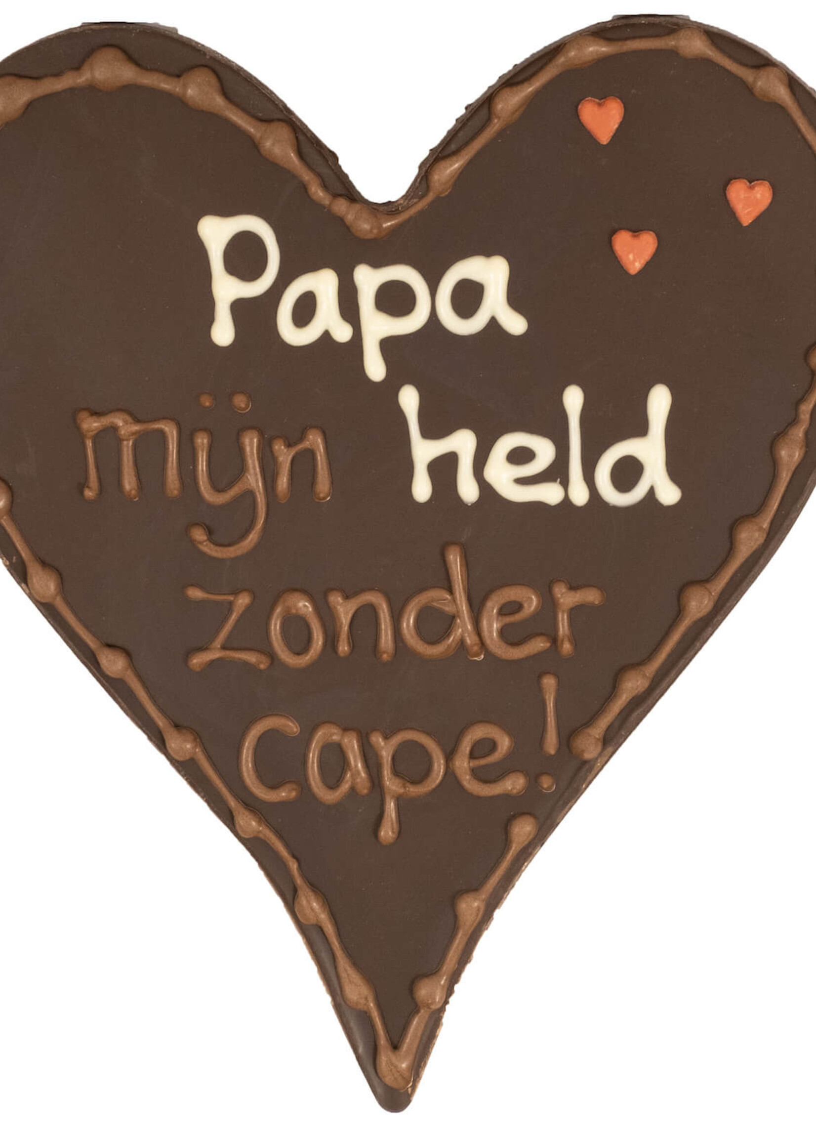 Teddy en Coco chocolade Papa mijn held zonder cape! - Chocoladehart XL