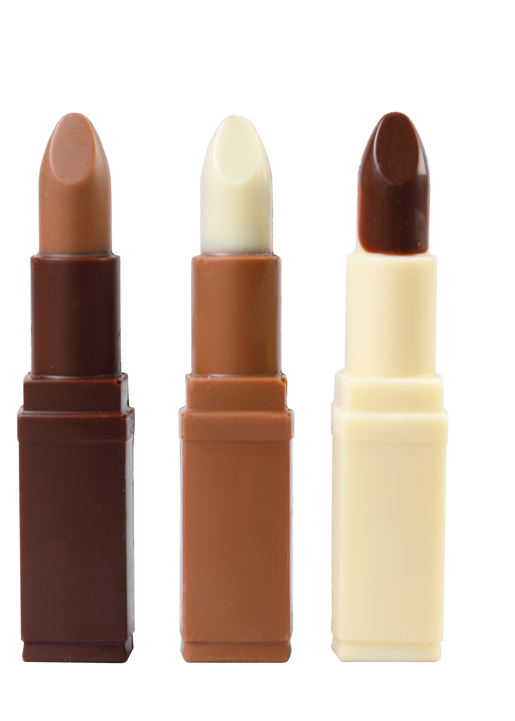 Teddy en Coco chocolade Lipstick van chocolade, 3 stuks