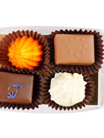 Teddy en Coco chocolade Vier bonbons in mini doosje