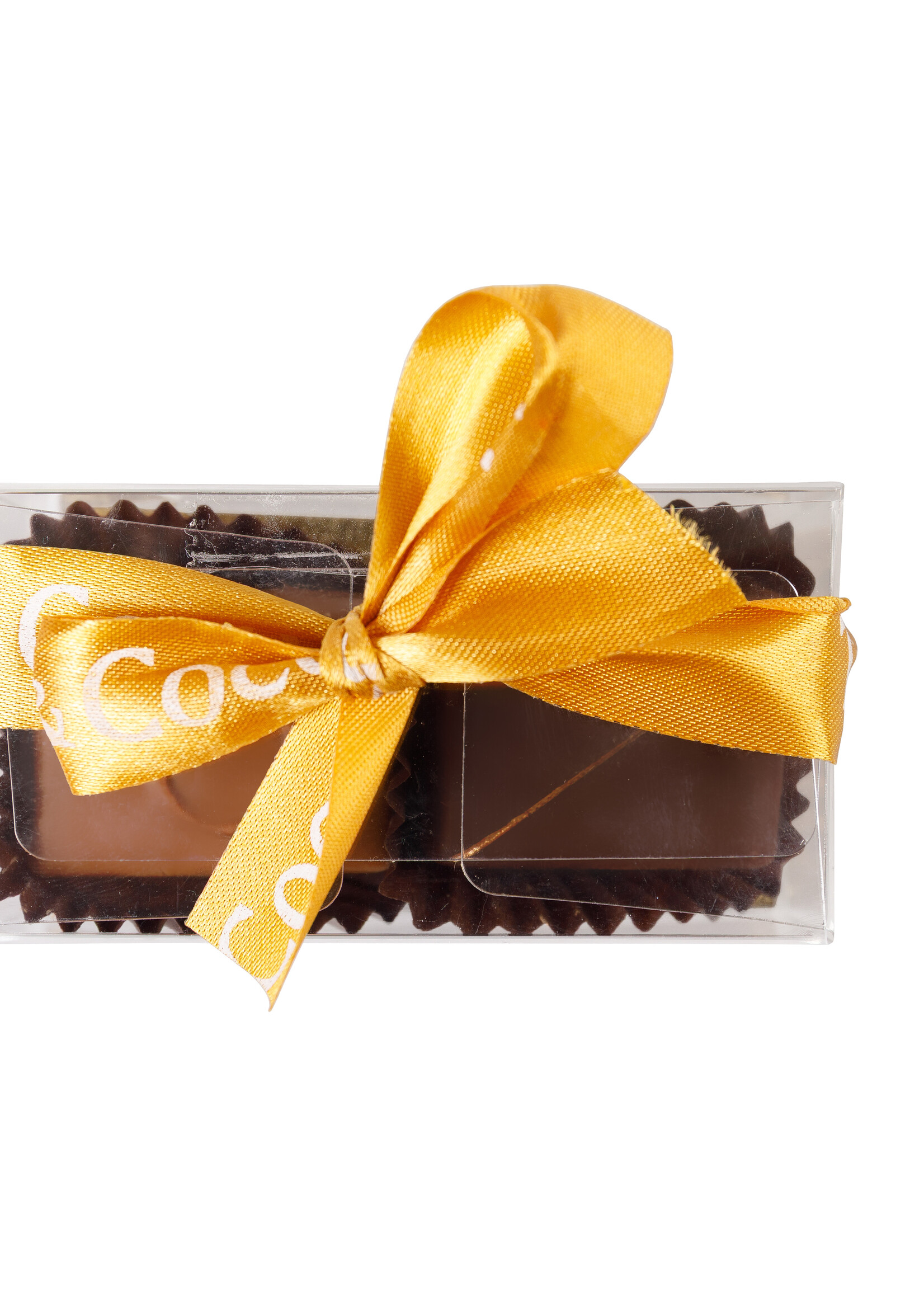 Teddy en Coco chocolade Twee bonbons in mini doosje