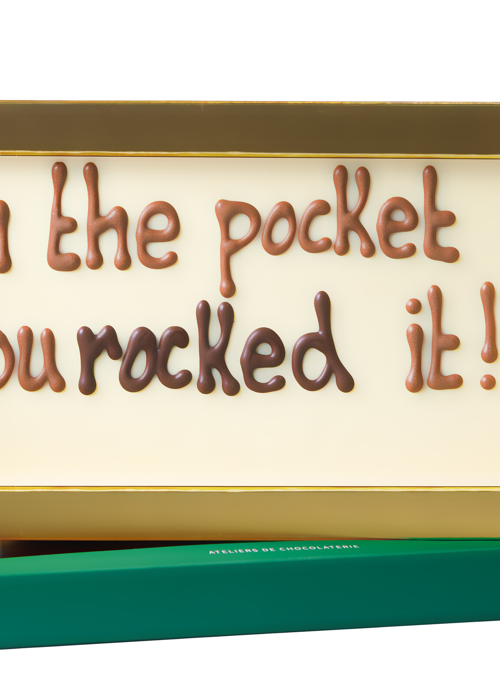 Teddy en Coco chocolade In the pocket you rocked it!! - Chocoladereep met tekst