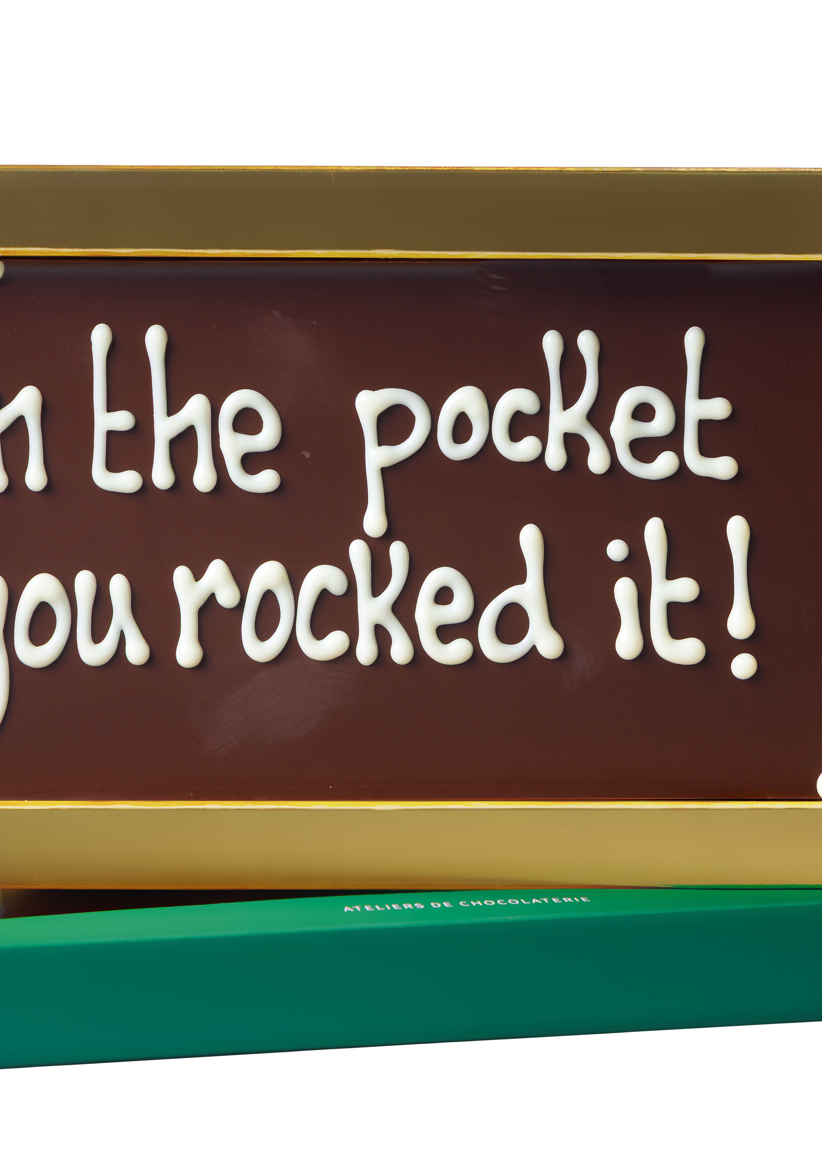 Teddy en Coco chocolade In the pocket you rocked it!! - Chocoladereep met tekst