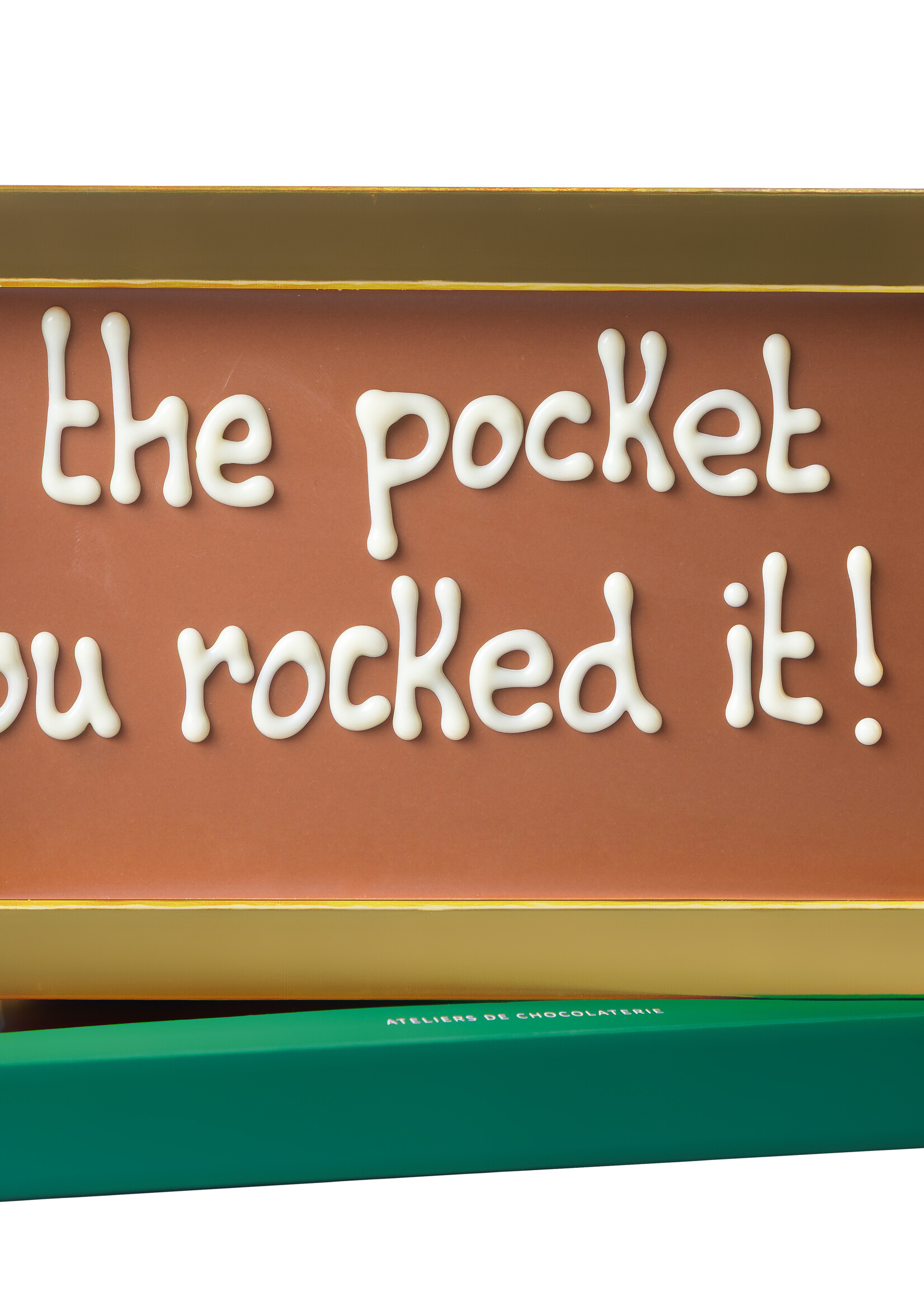 Teddy en Coco chocolade In the pocket you rocked it!! - Chocoladereep met tekst