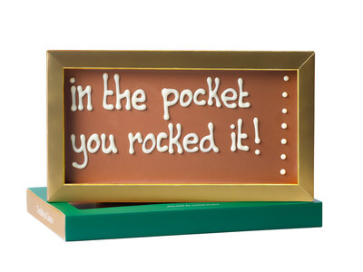 Teddy en Coco chocolade In the pocket you rocked it!! -  Chocoladereep met tekst