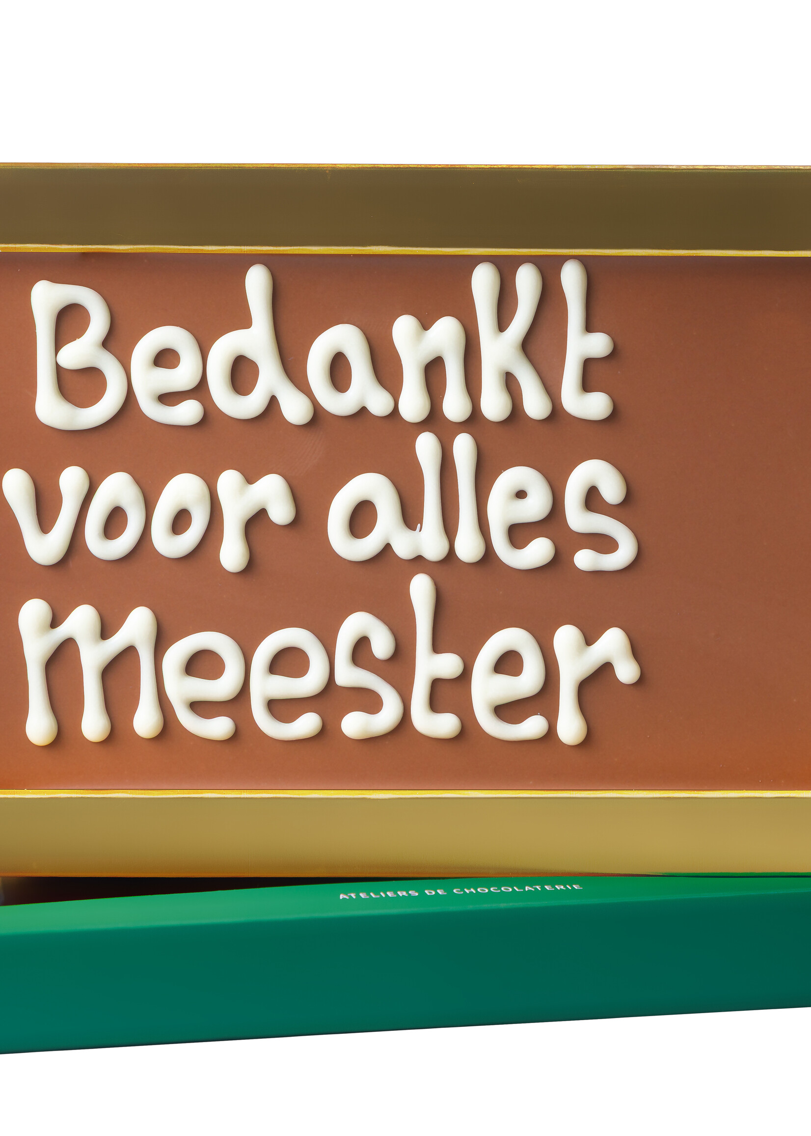 Teddy en Coco chocolade Bedankt meester! - Chocoladereep met tekst