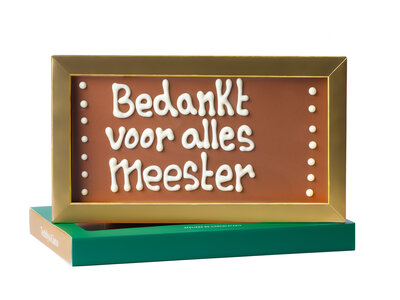 Teddy en Coco chocolade Bedankt meester! - Chocoladereep met tekst
