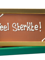 Teddy en Coco chocolade Veel sterkte - Chocoladereep met tekst
