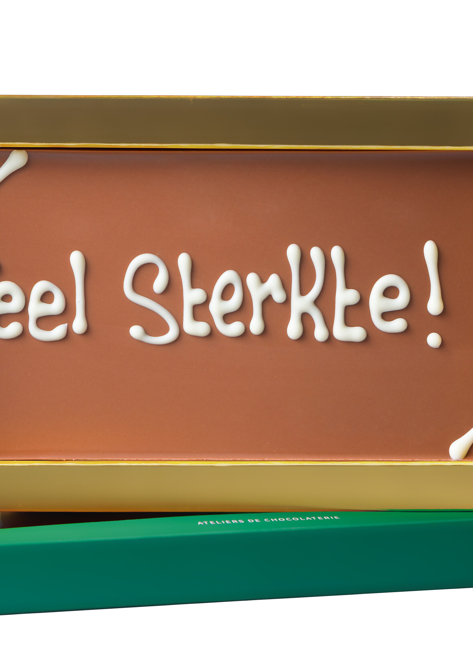 Teddy en Coco chocolade Veel sterkte - Chocoladereep