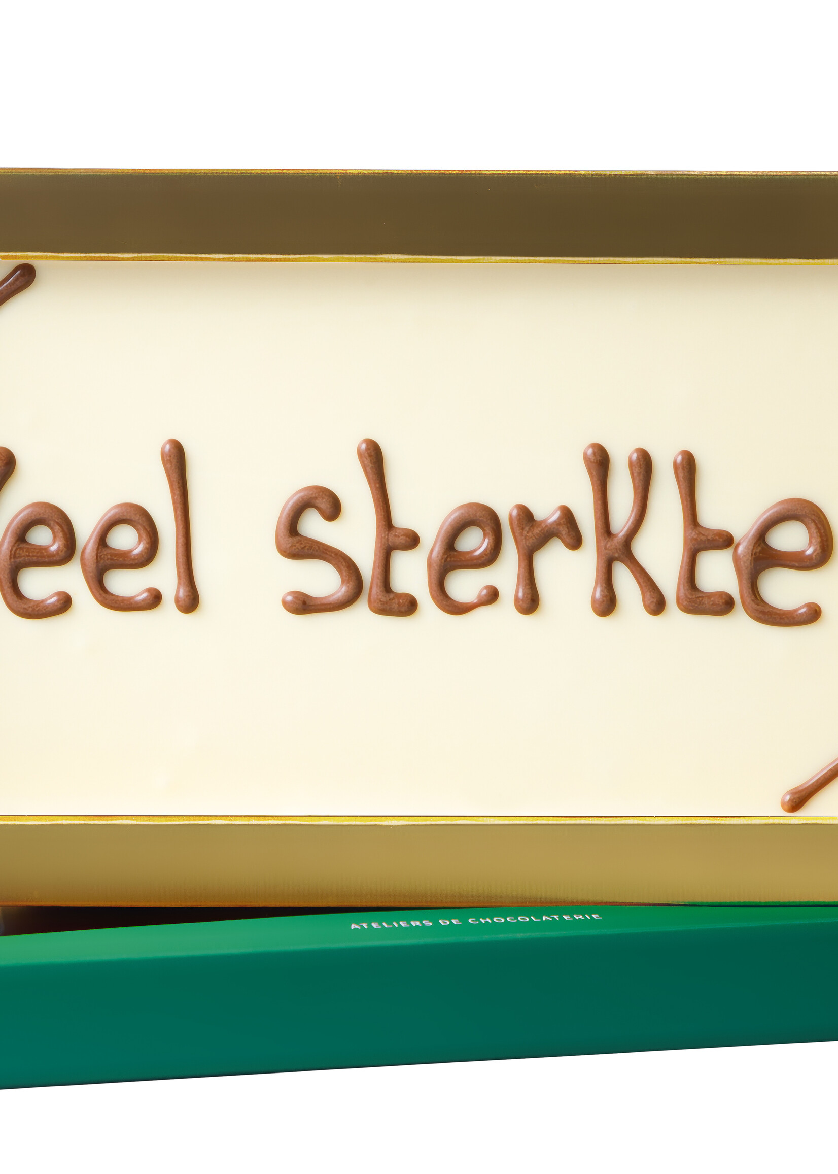 Teddy en Coco chocolade Veel sterkte - Chocoladereep