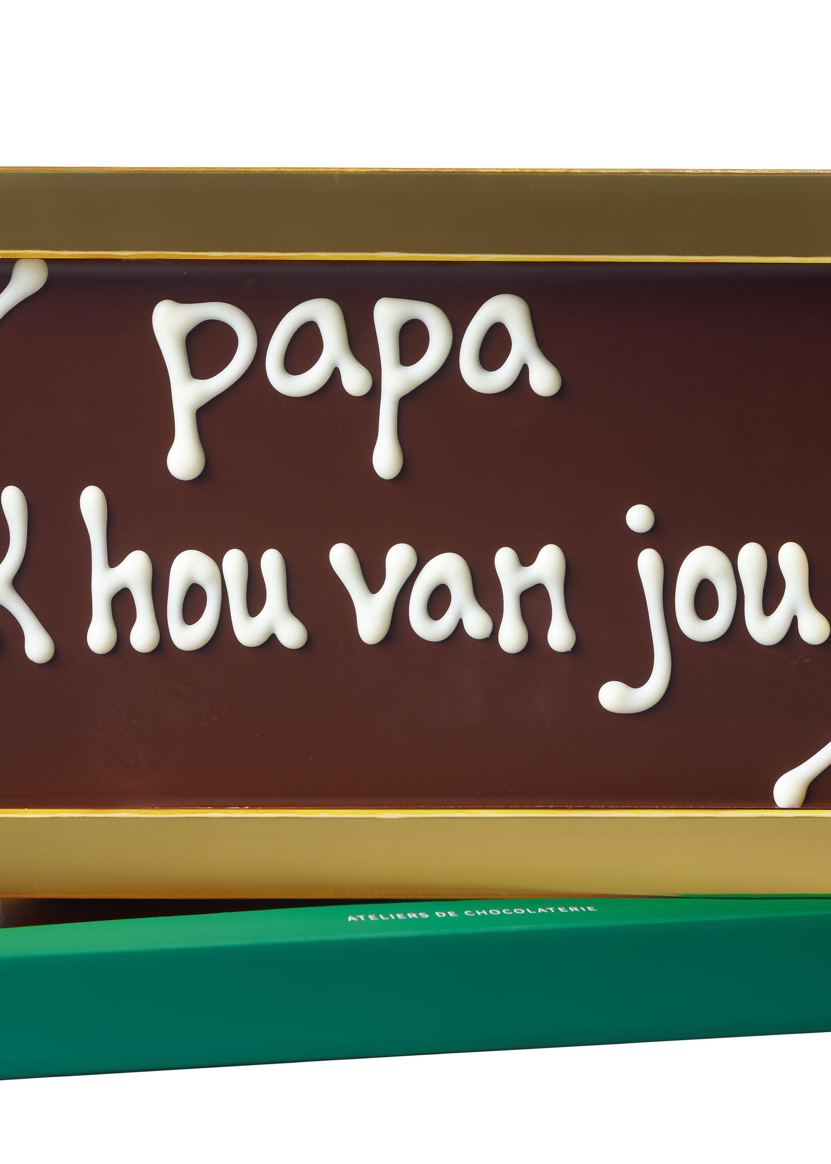 Teddy en Coco chocolade Papa ik hou van jou! - Chocoladereep met tekst