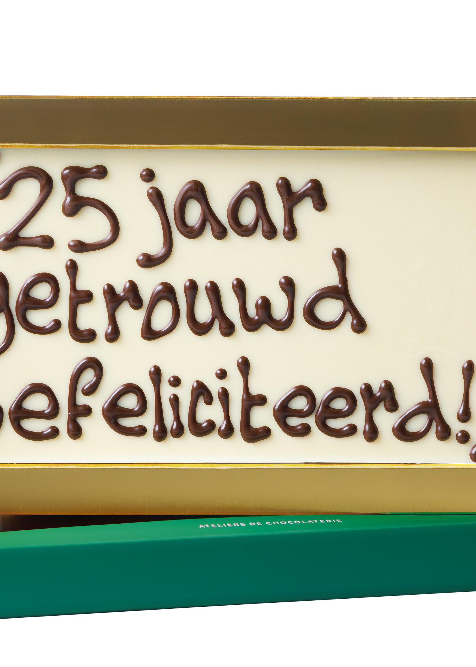 Teddy en Coco chocolade 25 jaar getrouwd - Chocoladereep