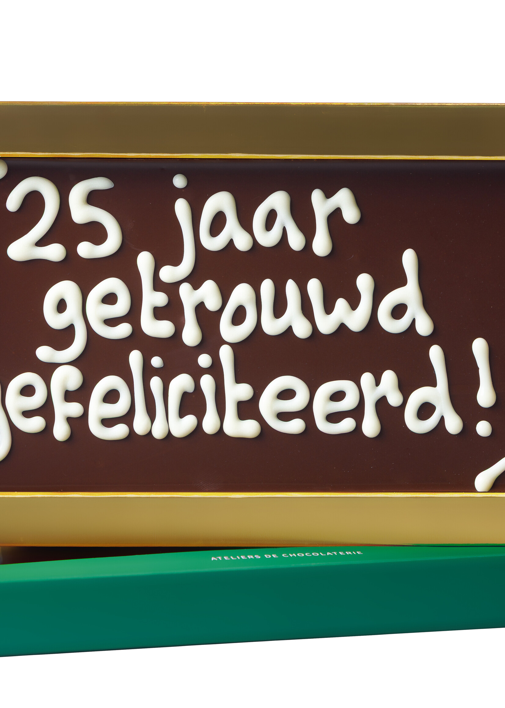 Teddy en Coco chocolade 25 jaar getrouwd - Chocoladereep