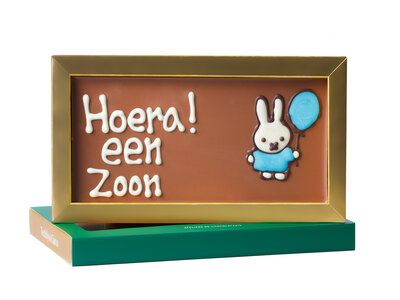 Teddy en Coco chocolade Een zoon - Chocoladereep met tekst