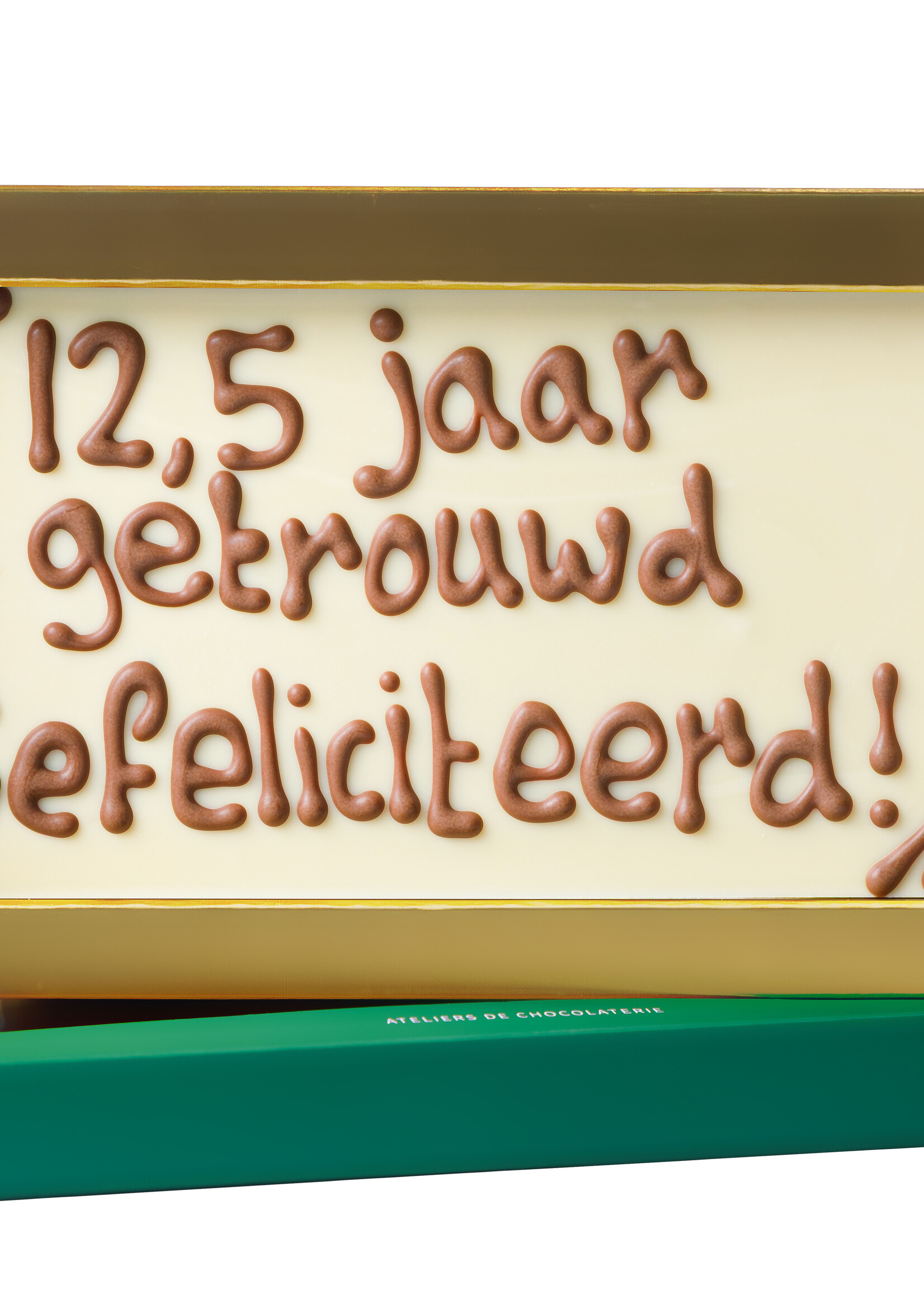 Teddy en Coco chocolade 12,5 jaar getrouwd - Chocoladereep