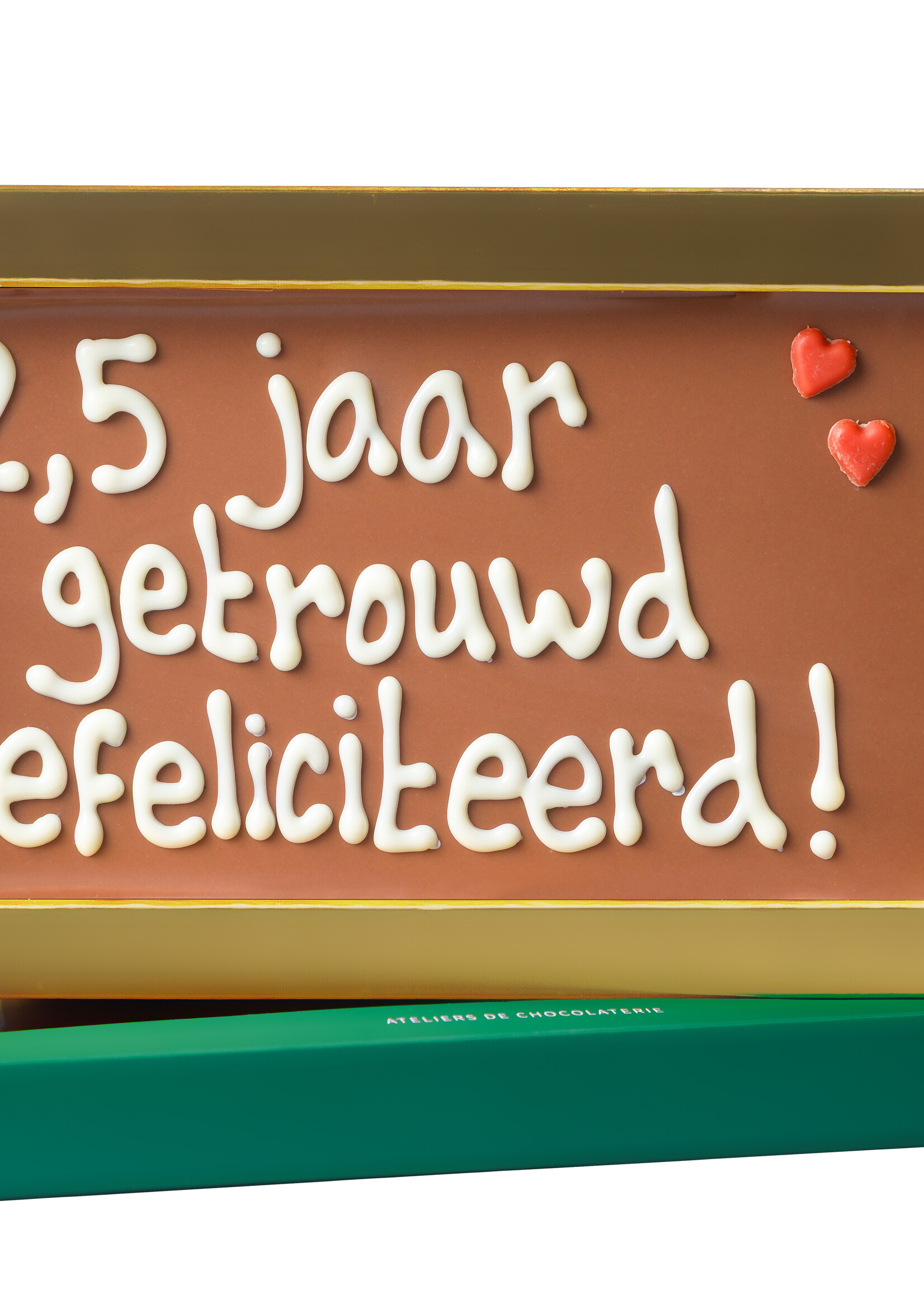 Teddy en Coco chocolade 12,5 jaar getrouwd - Chocoladereep