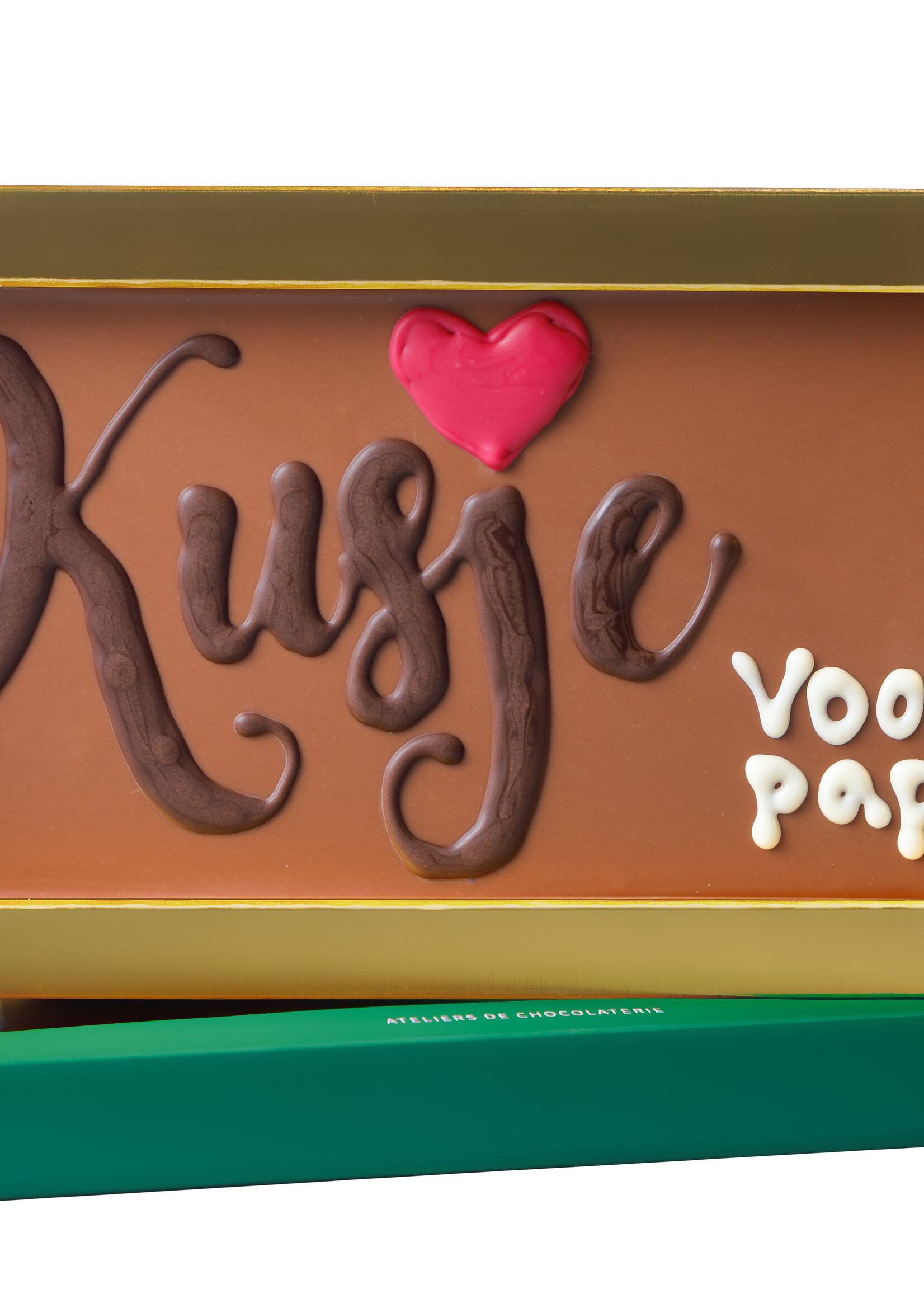 Teddy en Coco chocolade Kusje voor papa - Chocoladereep met tekst