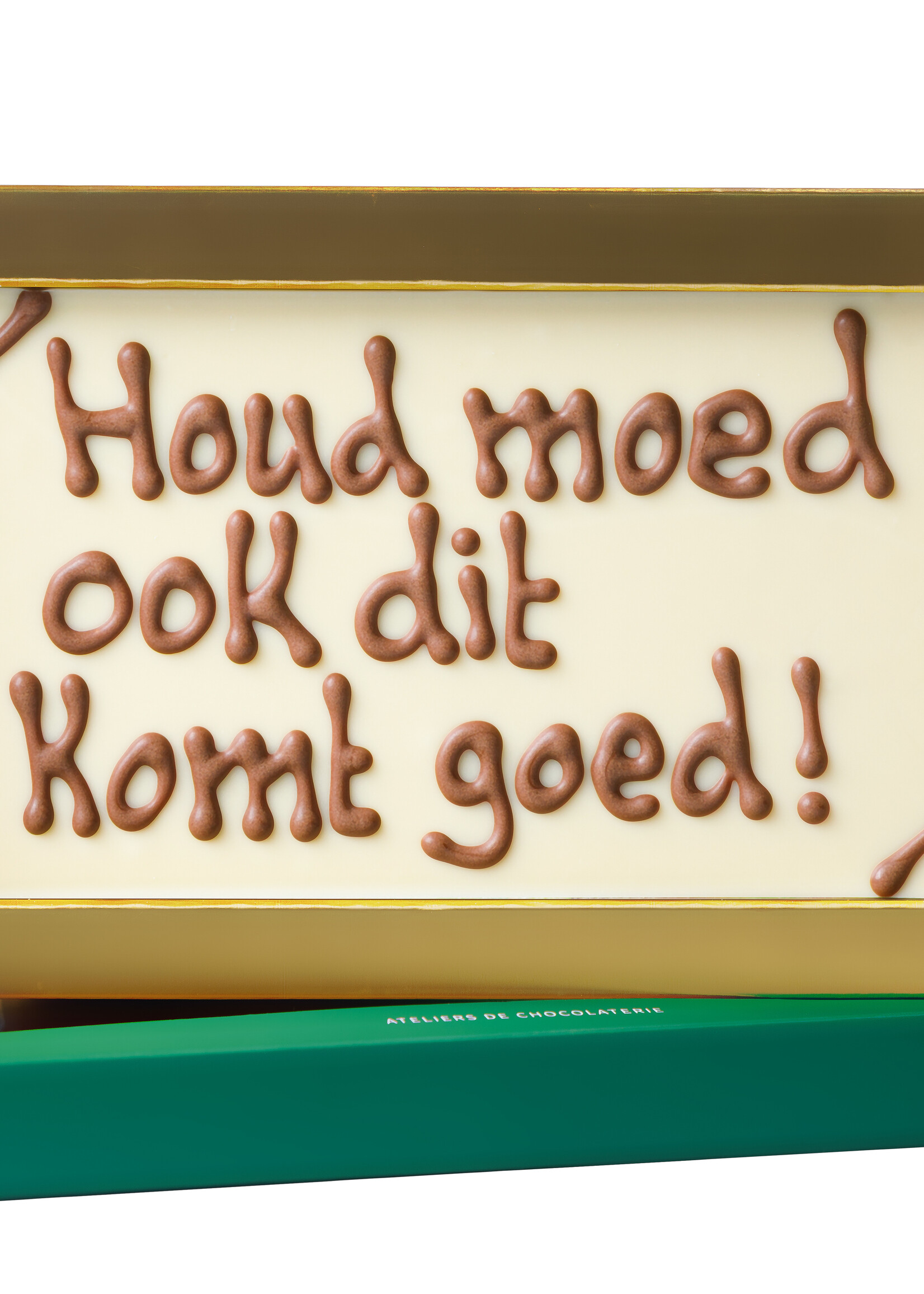 Teddy en Coco chocolade Houd moed ook dit komt goed! - Chocoladereep