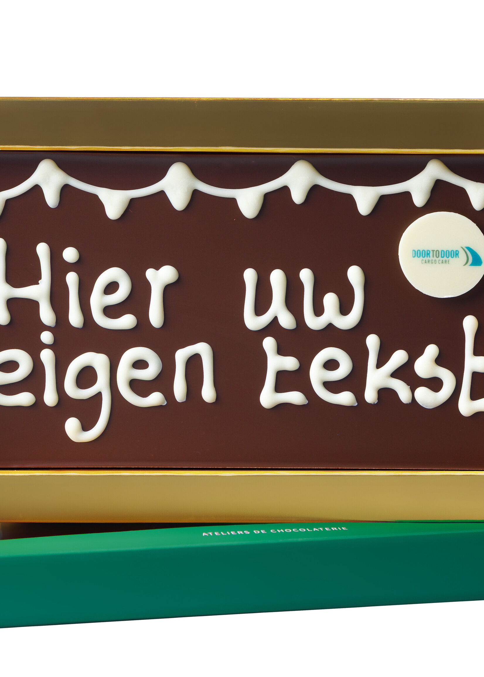 Teddy en Coco chocolade Chocoladereep met logo