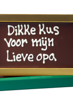 Teddy en Coco chocolade Dikke kus voor mijn lieve opa! - Chocoladereep met tekst