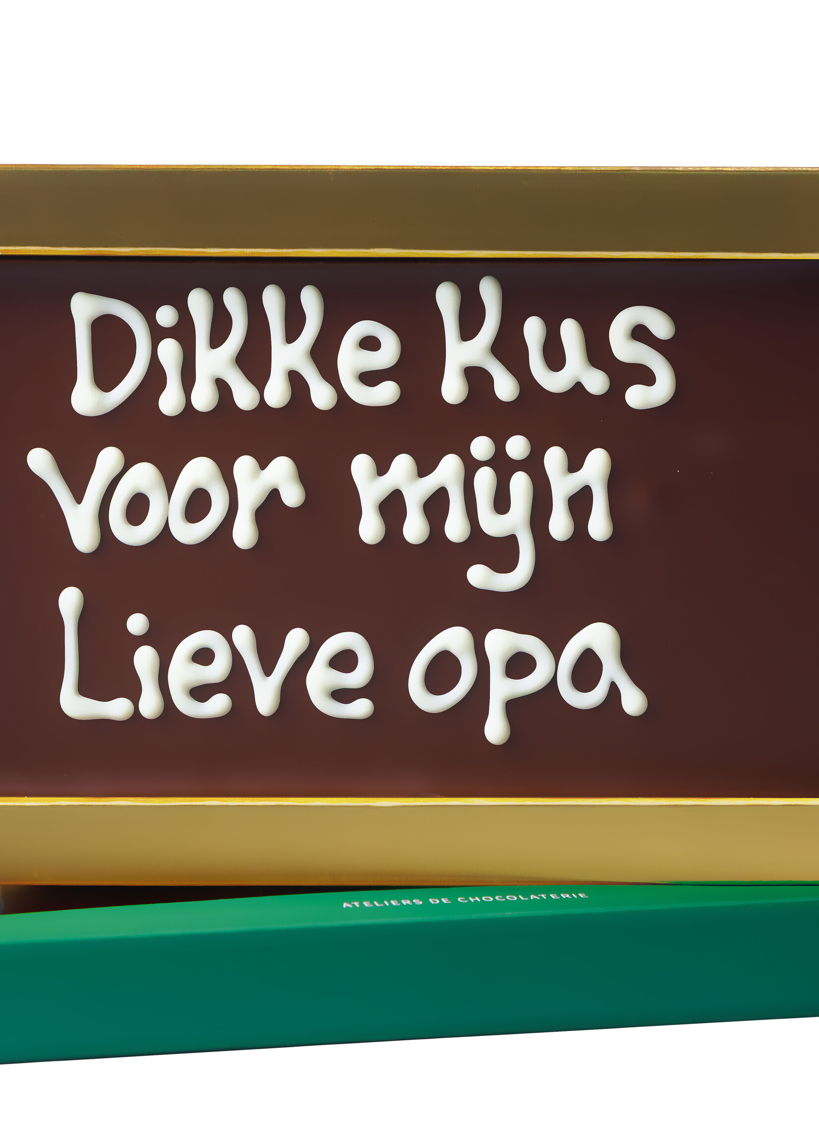 Teddy en Coco chocolade Dikke kus voor mijn lieve opa! - Chocoladereep met tekst