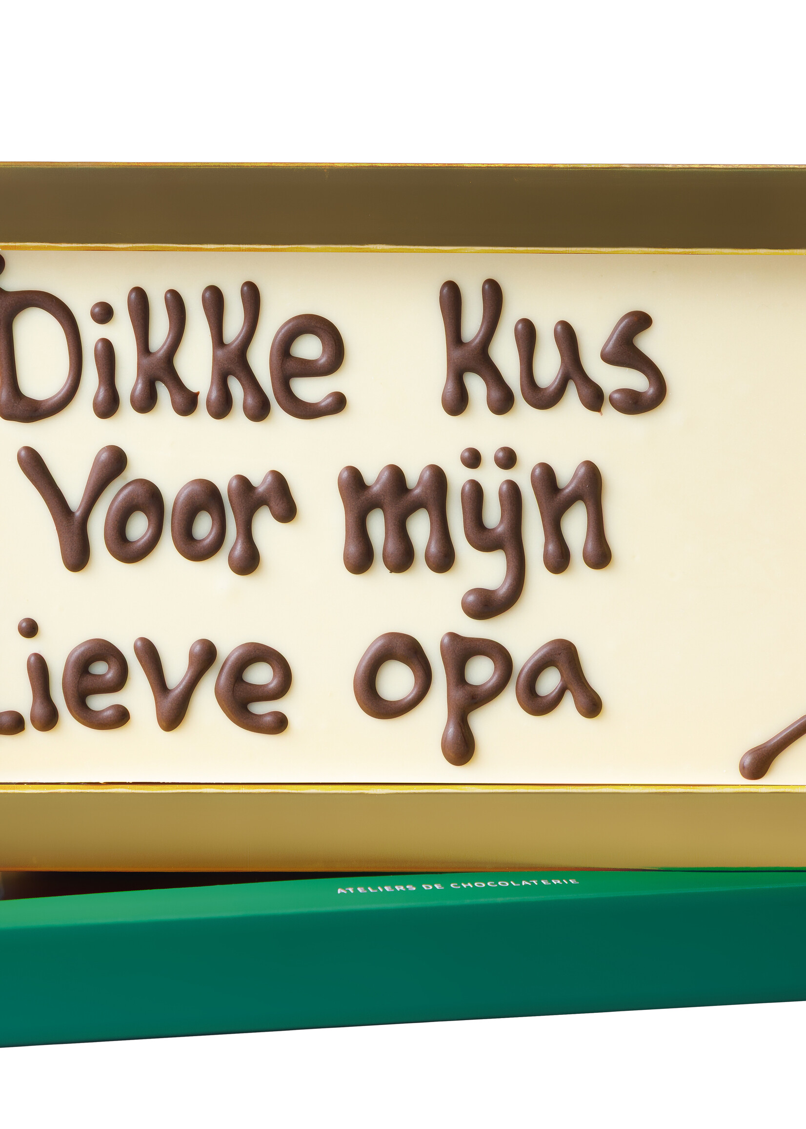 Teddy en Coco chocolade Dikke kus voor mijn lieve opa! - Chocoladereep met tekst