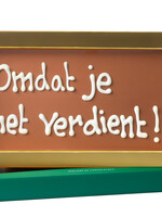 Teddy en Coco chocolade Omdat je het verdient - Chocoladereep met tekst
