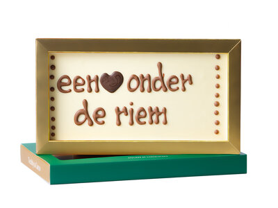 Teddy en Coco chocolade Hart onder de riem - Chocoladereep met tekst