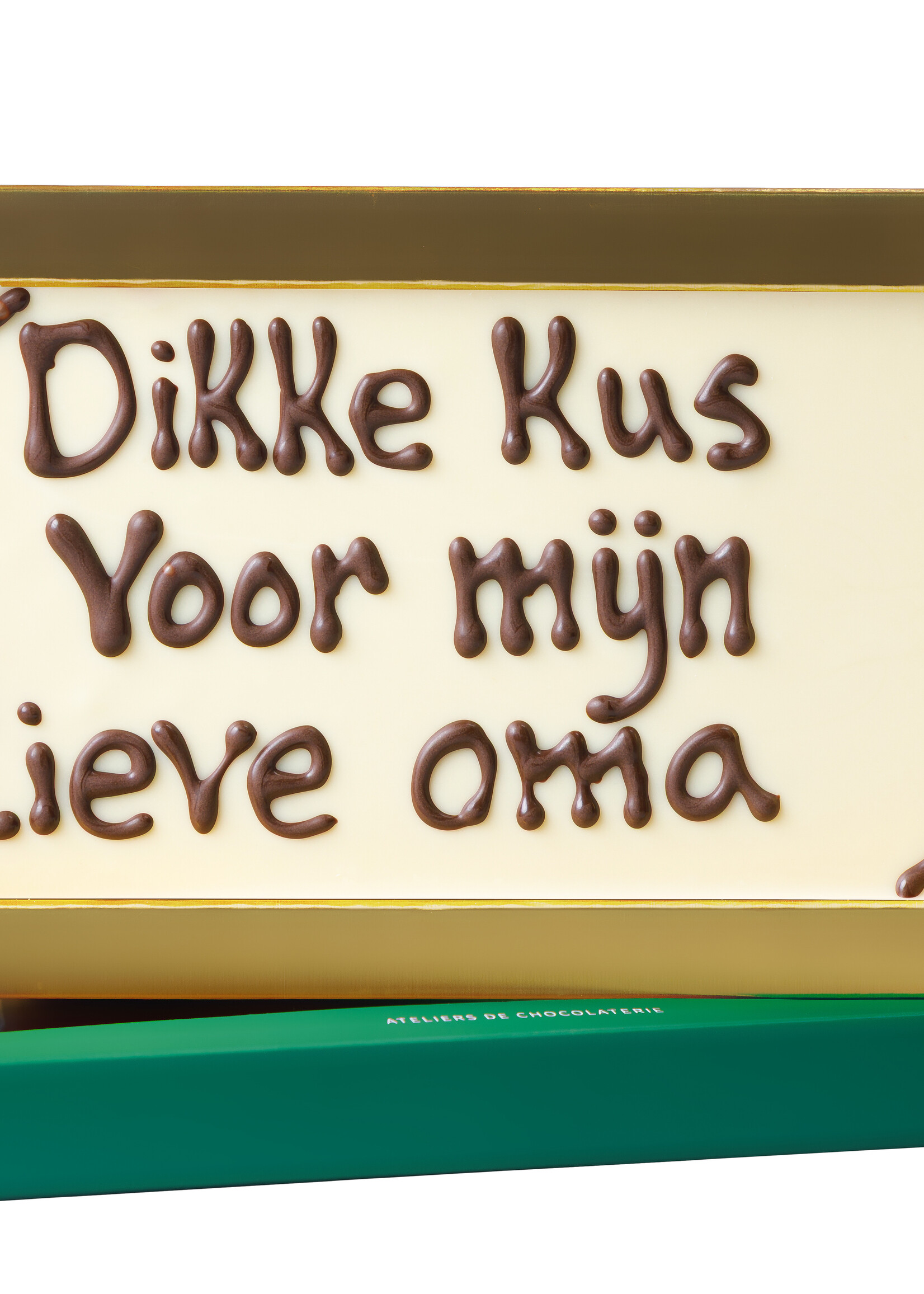 Teddy en Coco chocolade Dikke kus voor mijn lieve oma! - Chocoladereep met tekst