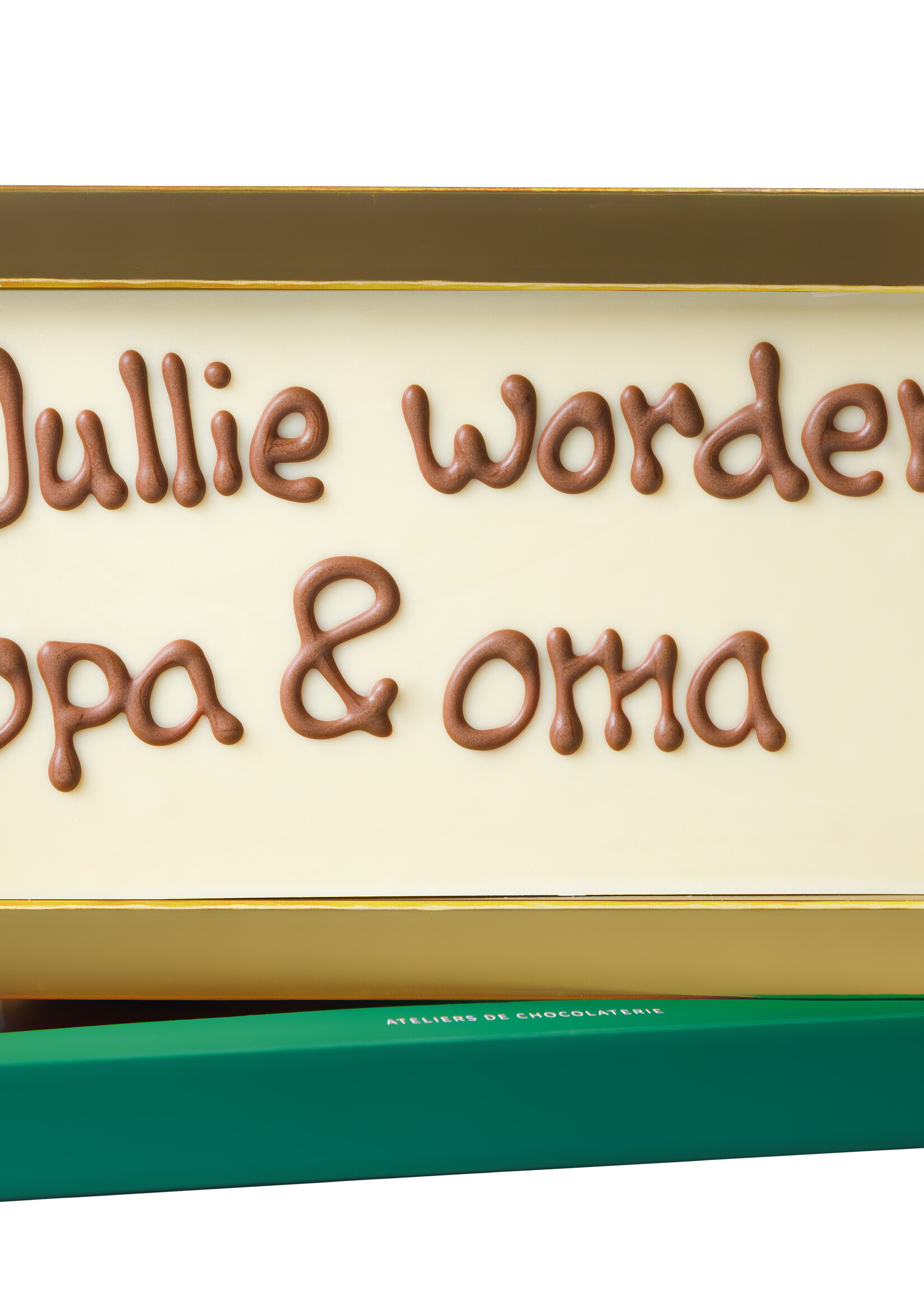 Teddy en Coco chocolade Jullie worden opa & oma! - Chocoladereep met tekst