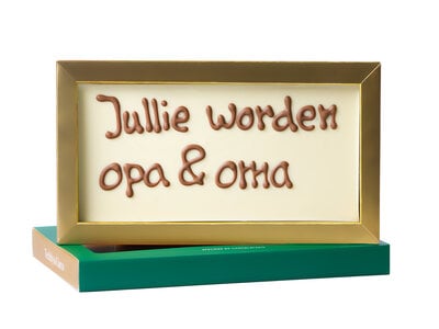 Teddy en Coco chocolade Jullie worden opa & oma! - Chocoladereep met tekst
