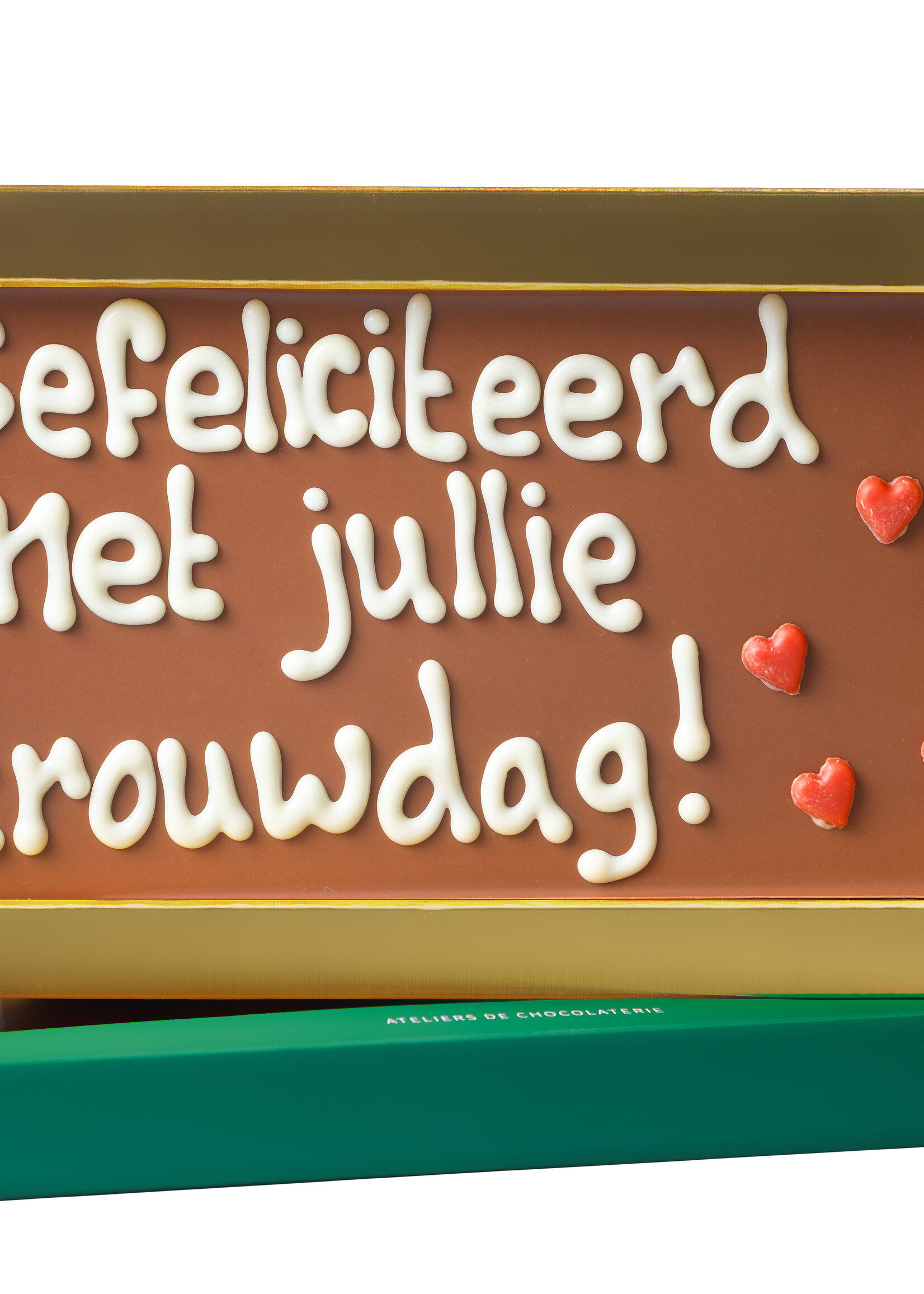Teddy en Coco chocolade Gefeliciteerd met jullie trouwdag- Chocoladereep