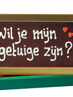 Teddy en Coco chocolade Wil je mijn getuige zijn? - Chocoladereep met tekst