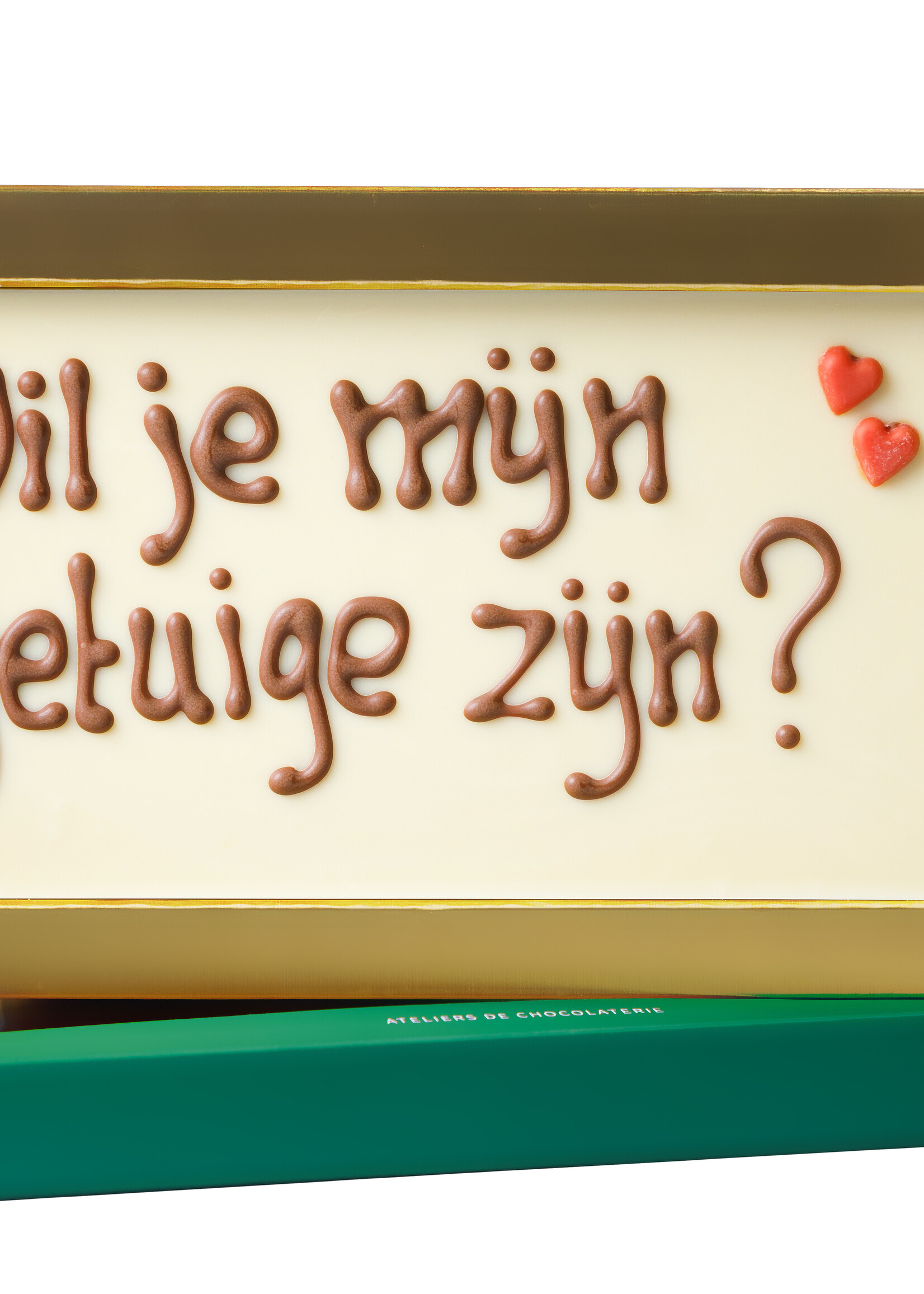 Teddy en Coco chocolade Wil je mijn getuige zijn? Chocoladereep