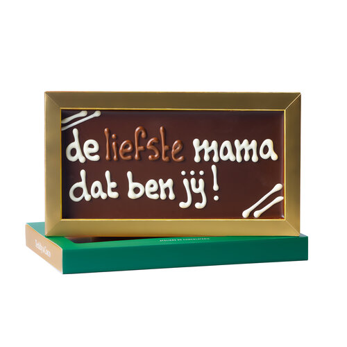 Teddy en Coco chocolade De liefste mama dat ben jij! - Chocoladereep met tekst