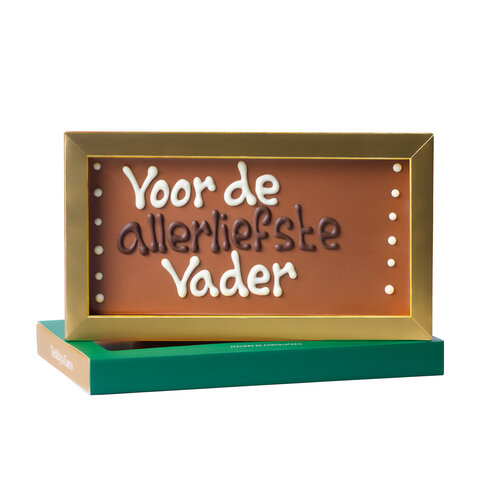 Teddy en Coco chocolade Voor de allerliefste vader! - Chocoladereep met tekst Teddy en Coco chocolade Voor de allerliefste vader! - Chocoladereep met tekst