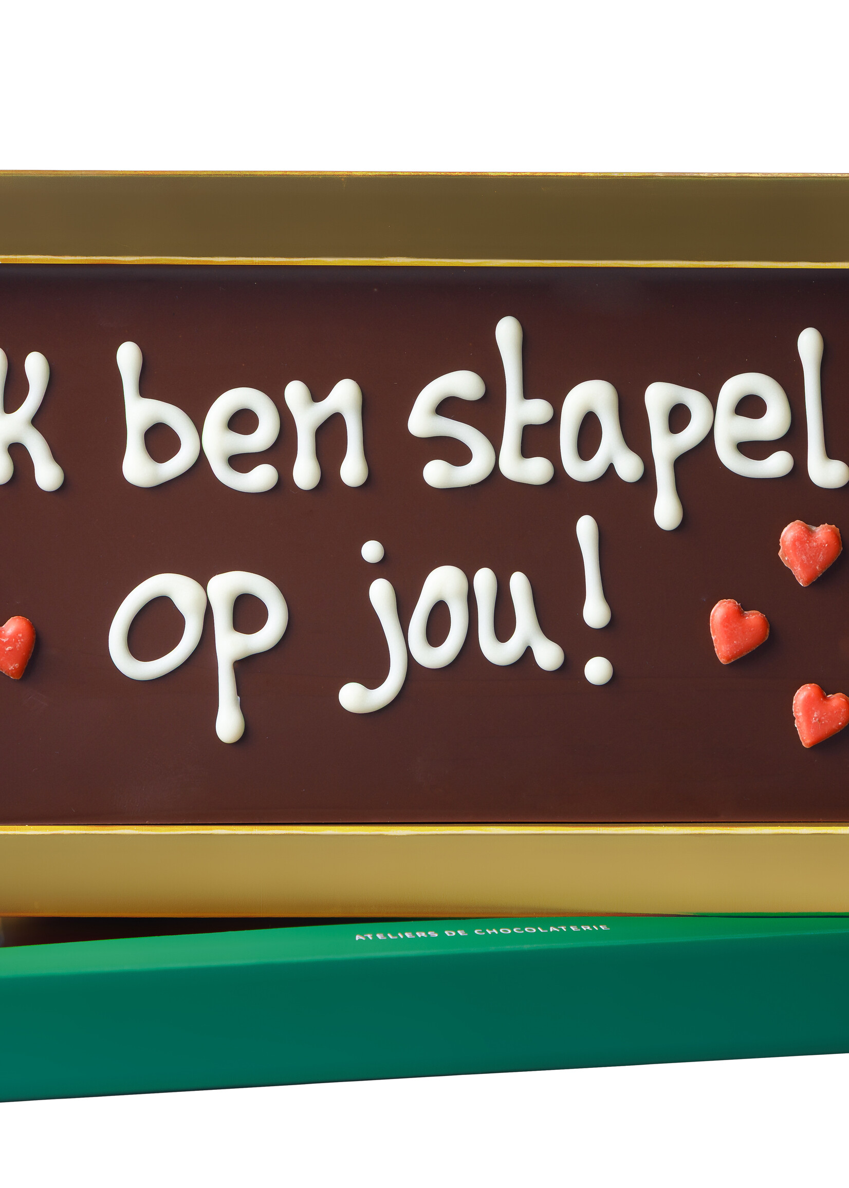 Teddy en Coco chocolade Ik ben stapel op jou! - Chocoladereep met tekst
