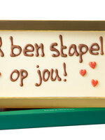 Teddy en Coco chocolade Ik ben stapel op jou! - Chocoladereep met tekst