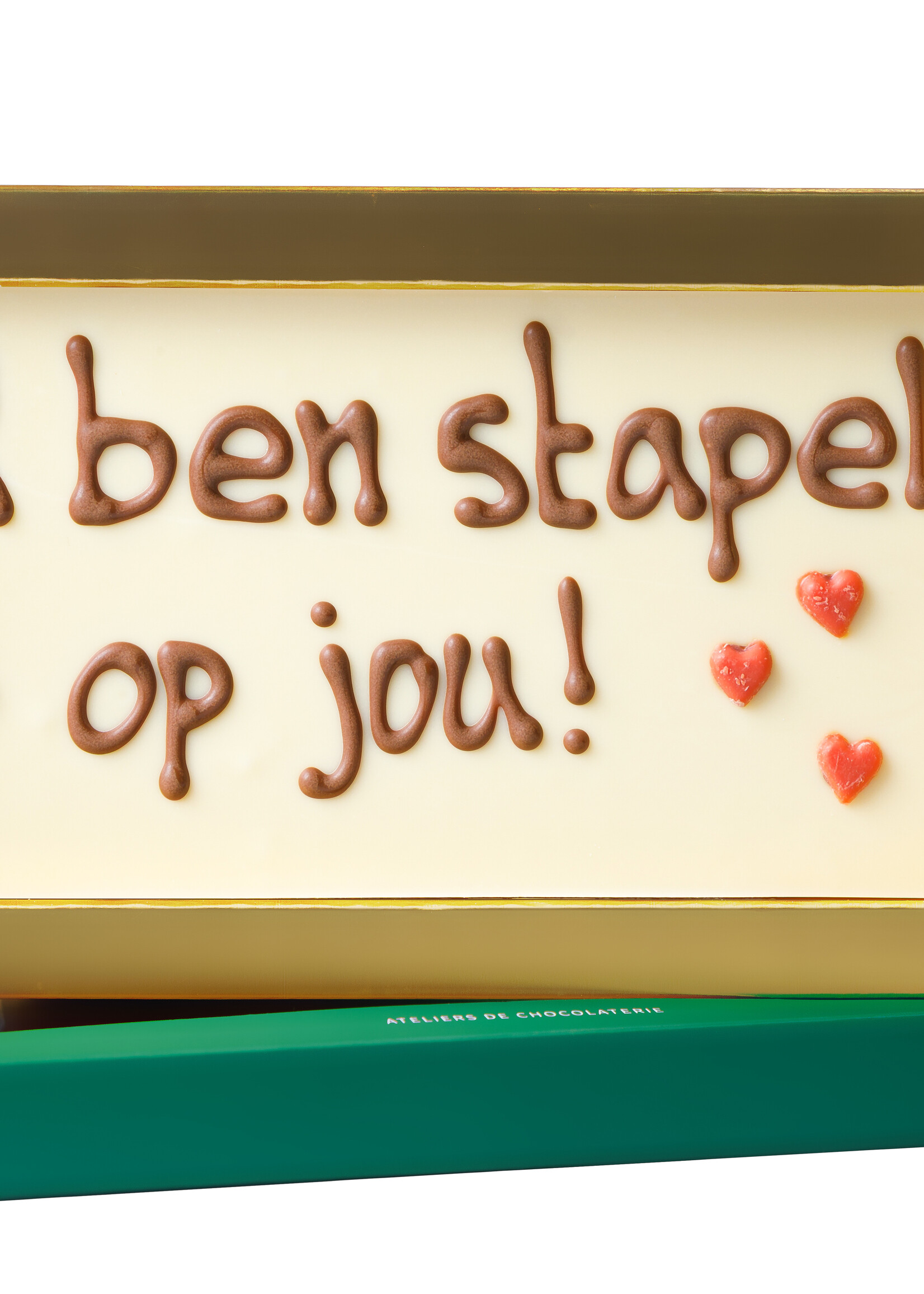 Teddy en Coco chocolade Ik ben stapel op jou! - Chocoladereep met tekst
