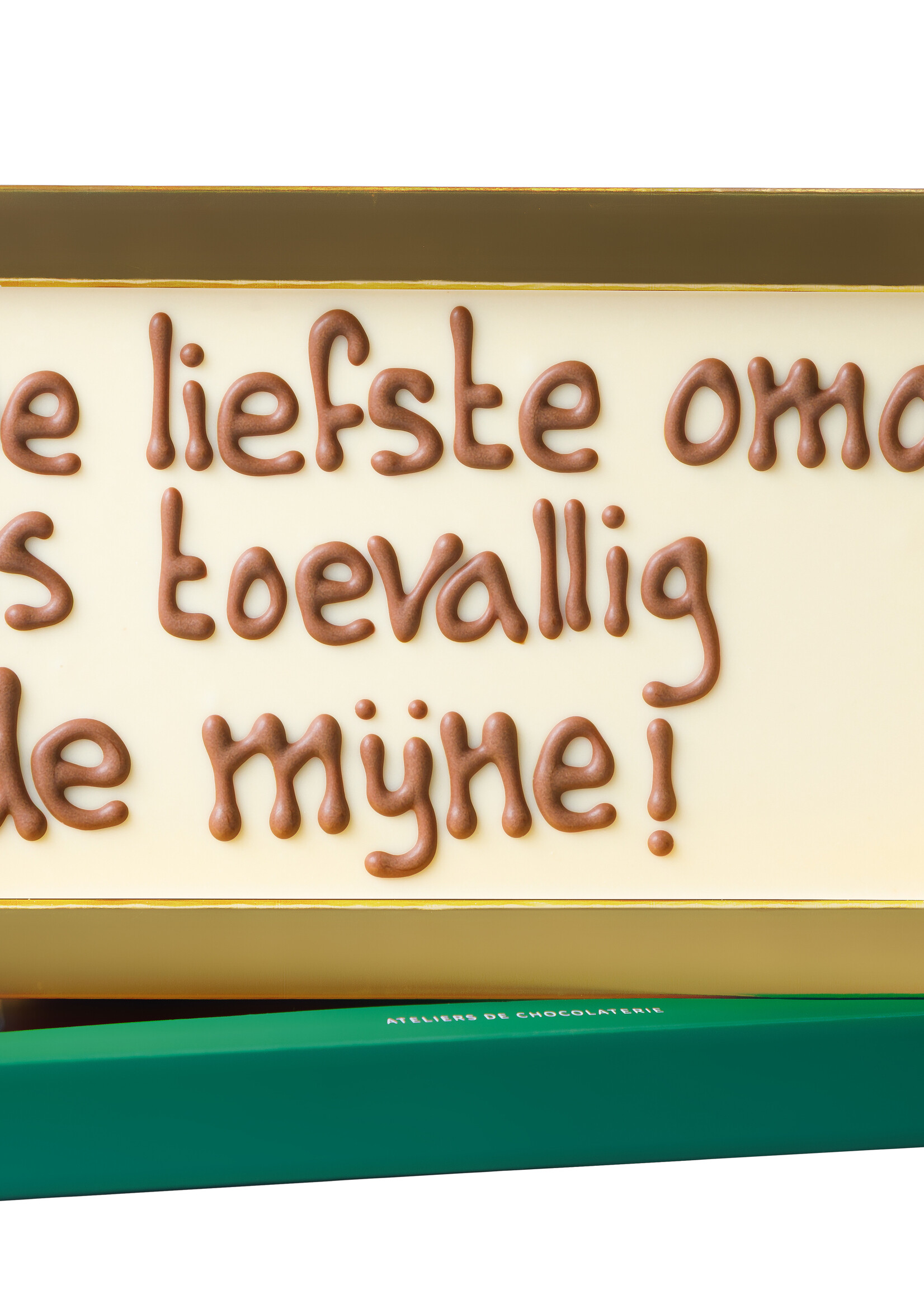 Teddy en Coco chocolade De liefste oma is toevallig wel de mijne - Chocoladereep met tekst