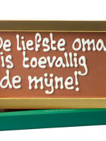 Teddy en Coco chocolade De liefste oma is toevallig wel de mijne - Chocoladereep met tekst